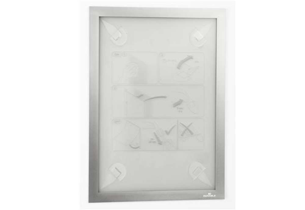 Immagine di Cornice adesiva - Duraframe Wallpaper - A4 - 21 x 29,7 cm - argento - Durable