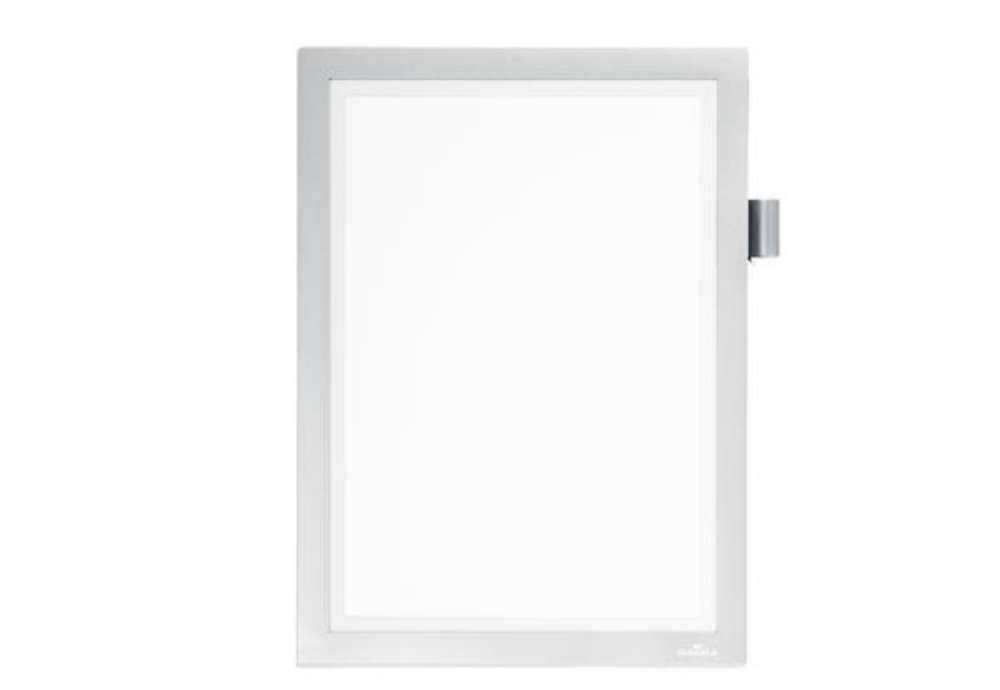 Immagine di Cornice Duraframe - magnetica - A4 - 21 x 29,7 cm - argento - Durable