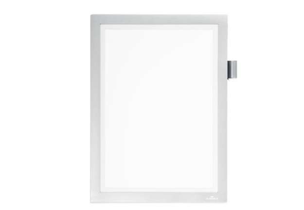 Immagine di Cornice Duraframe - magnetica - A4 - 21 x 29,7 cm - argento - Durable