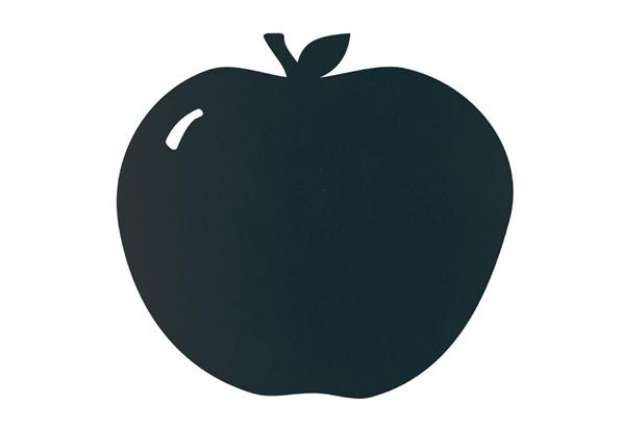 Immagine di Lavagna da parete silhouette - 31,6 x 29,1 cm - forma mela - nero - Securit