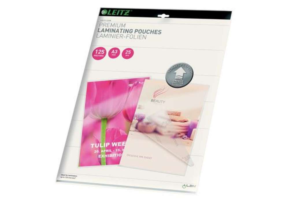 Immagine di Pouches iLAM UDT - plastificazione a caldo - A3 - 303 x 426 mm - 2 x 125 micron - Leitz - scatola 25