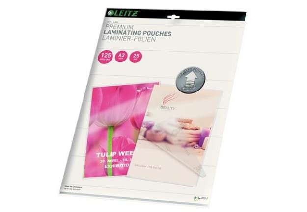 Immagine di Pouches iLAM UDT - plastificazione a caldo - A3 - 303 x 426 mm - 2 x 125 micron - Leitz - scatola 25