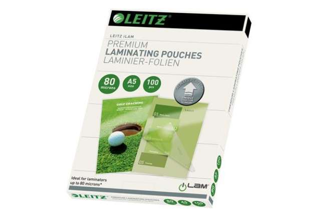 Immagine di Pouches iLAM UDT - plastificazione a caldo - A5 - 154 x 216 mm - 2 x 80 micron - Leitz - scatola 100