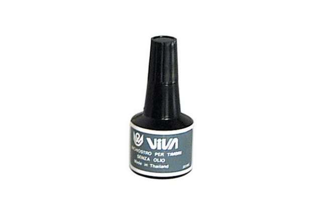 Immagine di Inchiostro per cuscinetti - a base alcool - 30 gr - nero - Viva