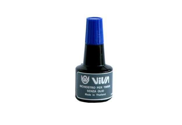 Immagine di Inchiostro per cuscinetti - a base alcool - 30 gr - blu - Viva