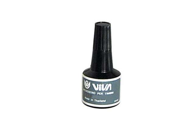 Immagine di Inchiostro per cuscinetti - a base d'olio - 30 gr - nero - Viva