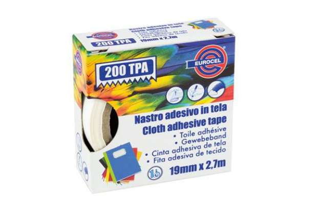 Immagine di Nastro adesivo telato TPA 200 - 1,9 cm x 2,7 m - rosso - Eurocel