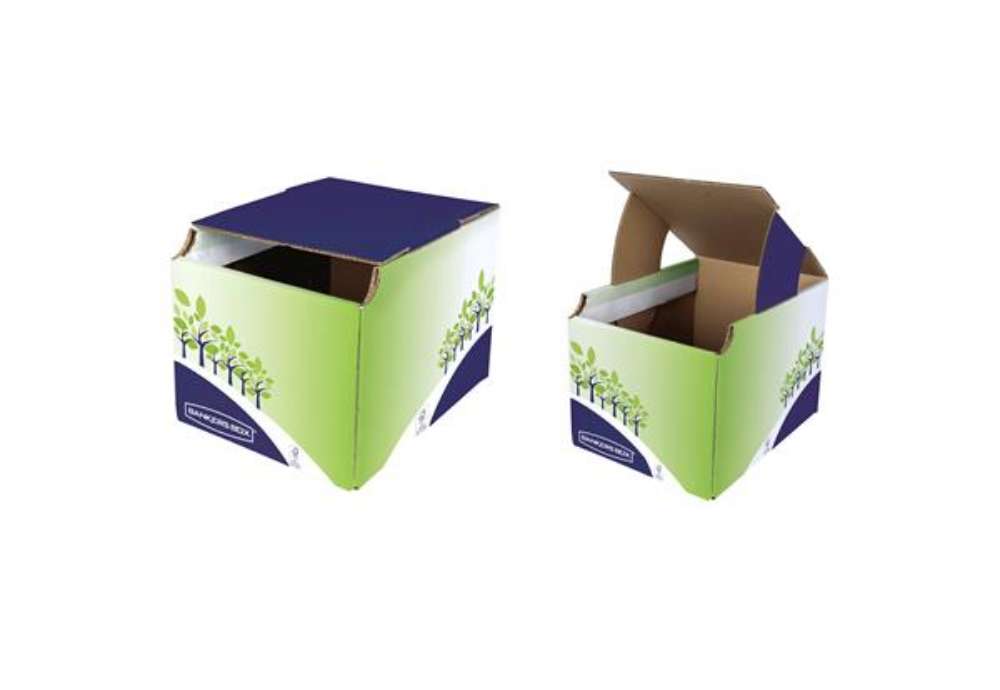 Immagine di Cestino riciclo - 24,8 x 23,5 x 31,4 cm - verde/blu - Fellowes