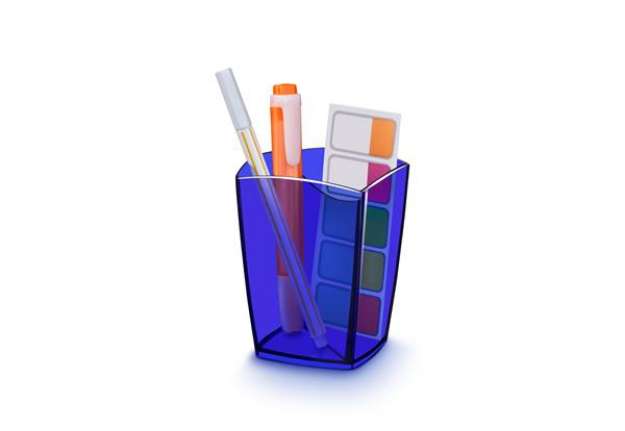 Immagine di Bicchiere portapenne 530H - 7,4x7,4x9,5 cm - electric blue - Cep