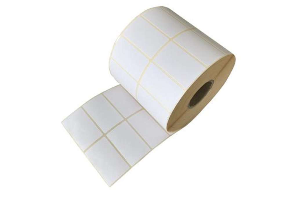 Immagine di Etichette per trasferimento termico - 2 piste - 50 x 30 mm - Printex - rotolo da 5000 pezzi