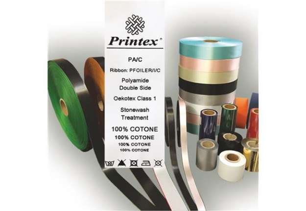 Immagine di Nastro in tessuto - per trasferimento termico - 30 mm - Printex - rotolo da 50 m