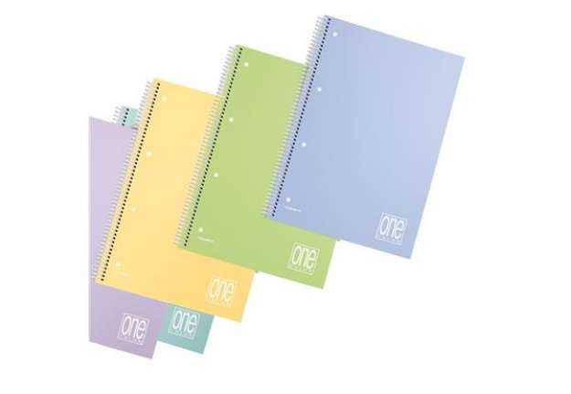 Immagine di Maxiquaderno One Color Pastel - A4+ - forato -1 rigo - 80 fogli - 80 gr - spiralato - copertina PPL