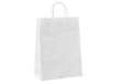 Immagine di Shopper - maniglie cordino - 45 x 15 x 50 cm - carta kraft - bianco - Mainetti Bags - conf. 25 pezzi