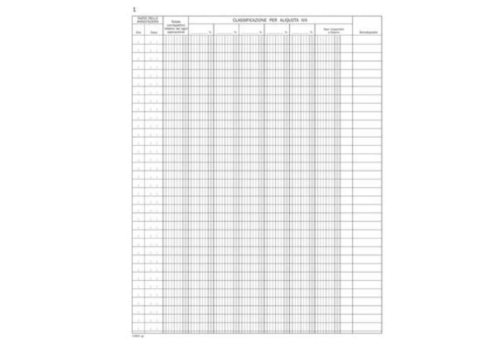 Immagine di Registro corrispettivi per mancato o irregolare funzionamento - 46 pagine numerate - 31 x 24,5 cm -