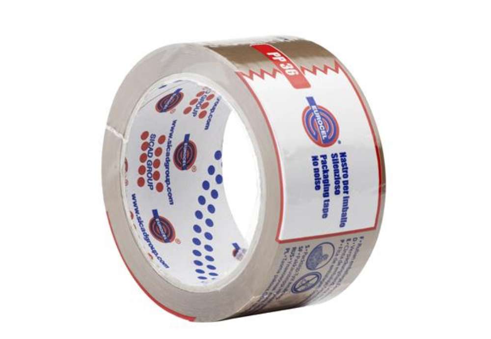 Immagine di Nastro adesivo PP36NN - termo singolo - 5 cm x 66 m - avana - Eurocel