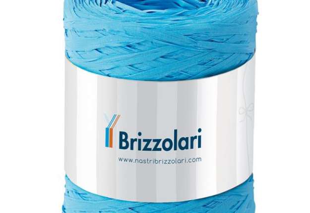 Immagine di Nastro Rafia sintetica - azzurro 06 - 5mmx200mt - Brizzolari