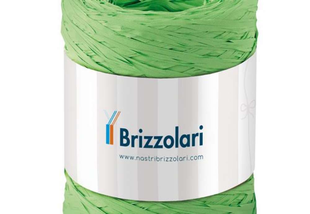 Immagine di Nastro Rafia sintetica - verde chiaro 10 - 5mmx200mt - Brizzolari