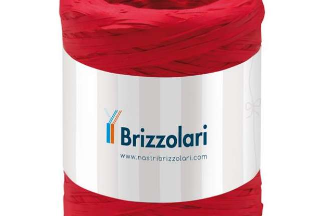 Immagine di Nastro Rafia sintetica - rosso 07 - 5mmx200mt - Brizzolari