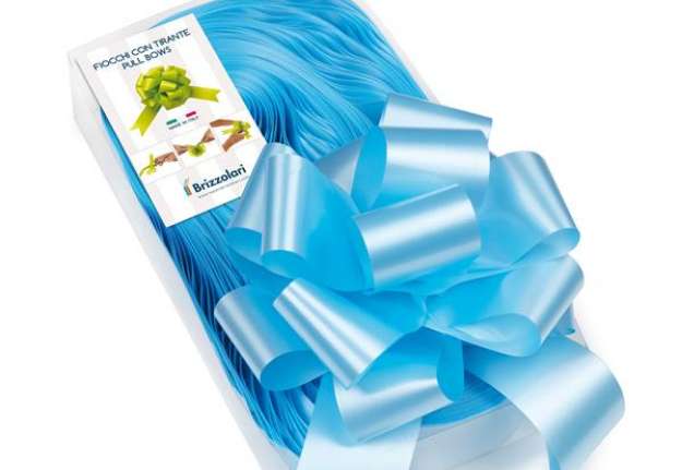 Immagine di Nastri strip 6800 - in polipropilene - azzurro 06 - per fiocco autocomponibile - 50 mm - diametro 20