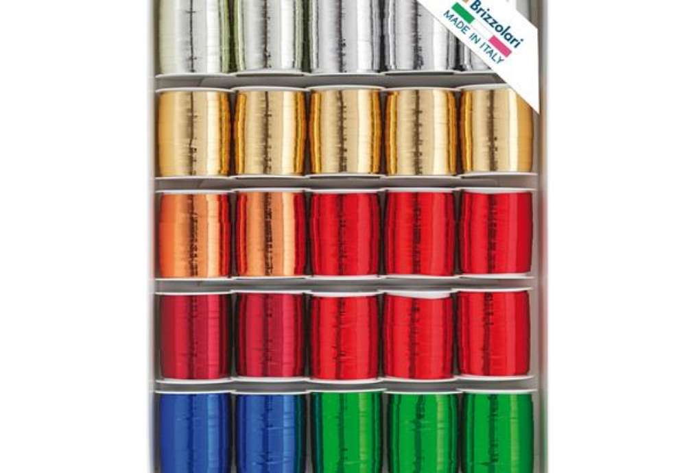 Immagine di Rocche di nastro 6870 - colori assortiti metal - 10 mm x 10 mt - colori assortiti - Brizzolari - con