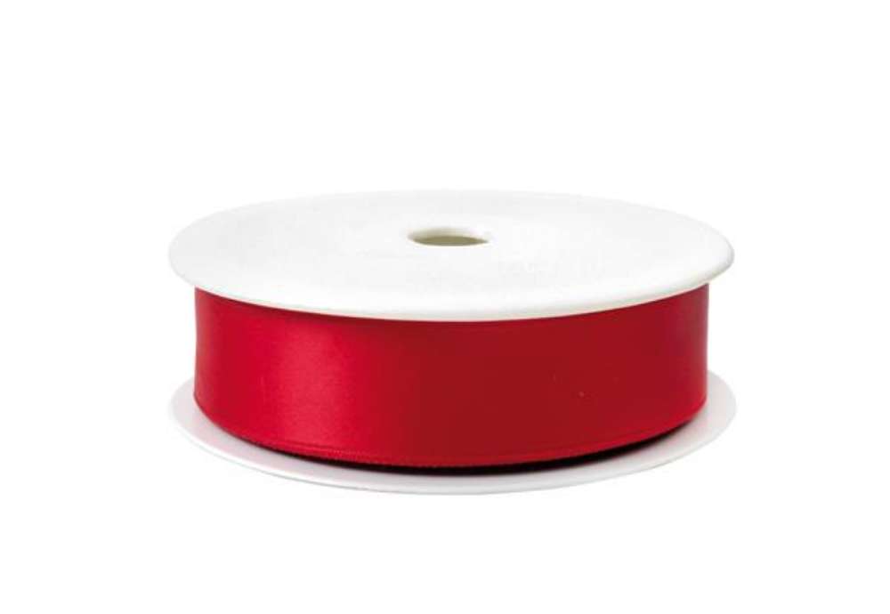Immagine di Nastro doppio raso - 25mmx25mt - rosso 35 - Brizzolari