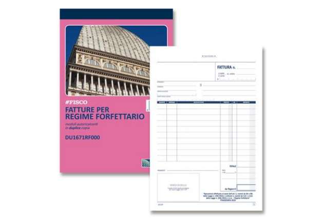 Immagine di Blocco fatture per regime forfettario - 50/50 - copie autoric. - 21,5 x 14,8 cm - DU1671RF000 - Data