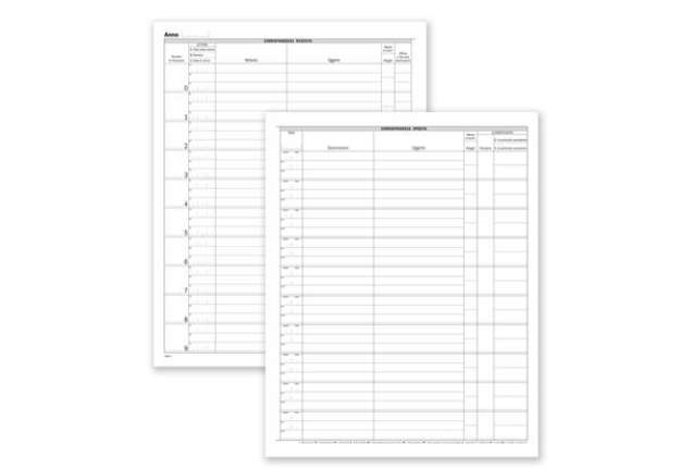 Immagine di Registro corrispondenza arrivo/partenza - 50 pagine - 31 x 24,5 cm - DU138000000 - Data Ufficio