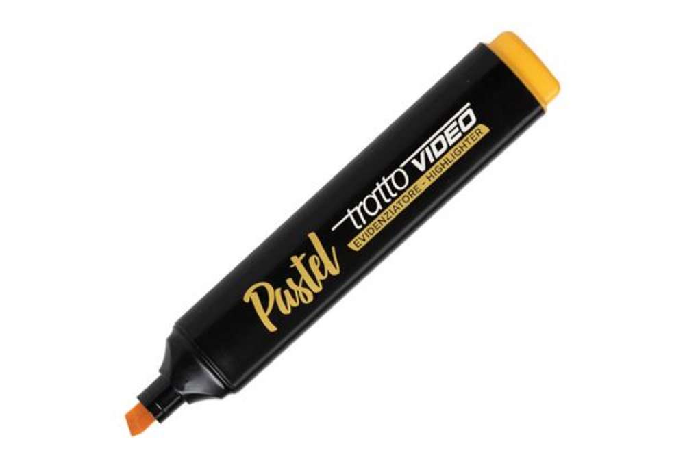 Immagine di Evidenziatore Tratto Video pastel  - punta a scalpello - tratto da 1,0mm-5,0mm - arancione pastel- T