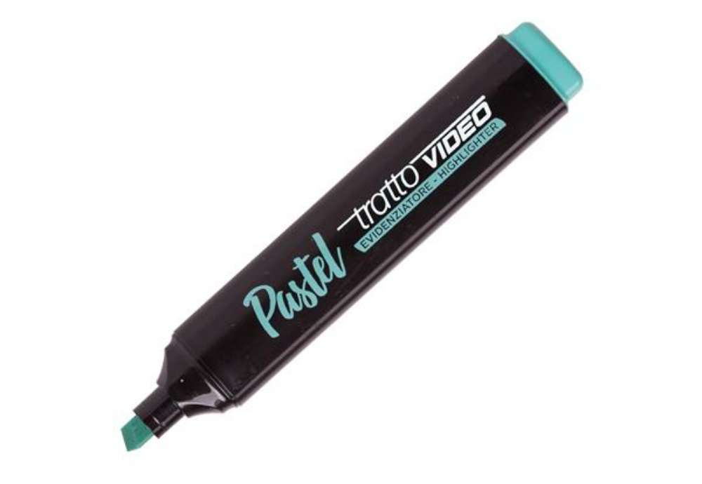 Immagine di Evidenziatore Tratto Video pastel  - punta a scalpello - tratto da 1,0mm-5,0mm - verde pastel - Trat