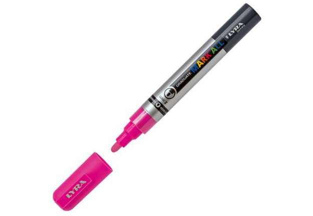 Immagine di Marcatore a base d'acqua Graduate Mark All  - punta tonda 2mm - rosa fluo - Lyra