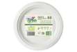 Immagine di Piatto piano monouso - rotondo - diametro 22 cm - cellulosa - bianco - Dopla Green - conf. 50 pezzi