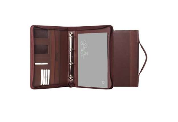 Immagine di Portablocco Office - con manico - ecopelle - con zip - 28x36 cm - marrone - In Tempo