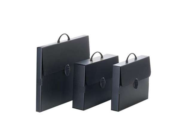 Immagine di Valigetta Polionda Every Line Total Black - 27x37,5 cm - dorso 5 cm - Favorit