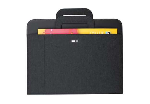 Immagine di Portablocco - tessuto - c/anelli - nero - 28,5x36 cm - City Time