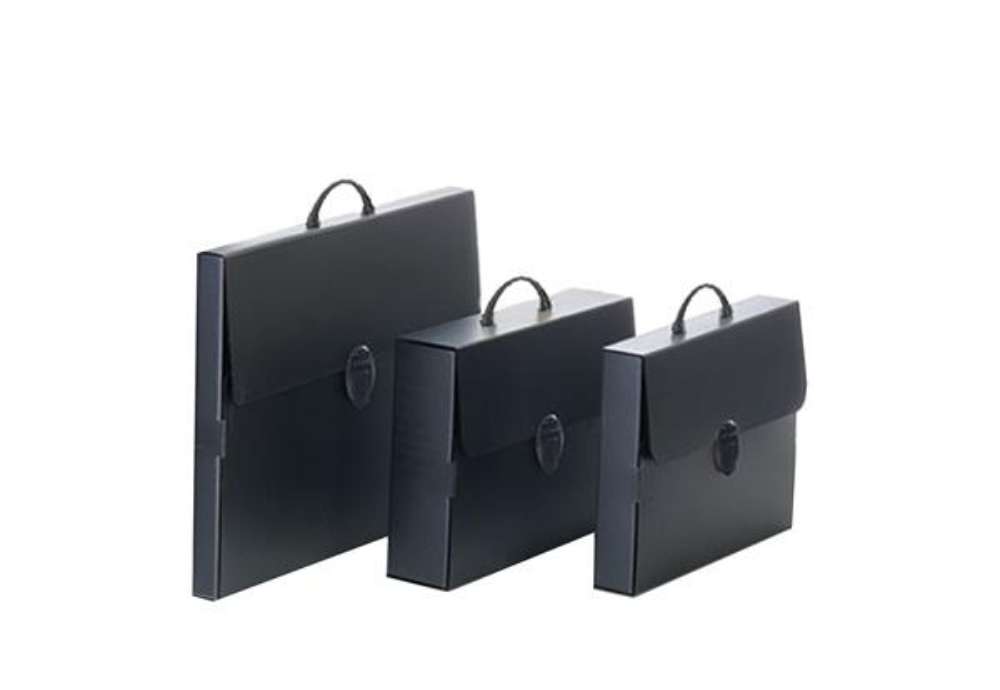 Immagine di Valigetta Polionda Every Line Total Black - 36,5x56,5 cm - dorso 5,5 cm - Favorit