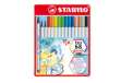 Immagine di Pennarelli Pen 68 Brush - colori assortiti - Stabilo - scatola metallo 15 pezzi