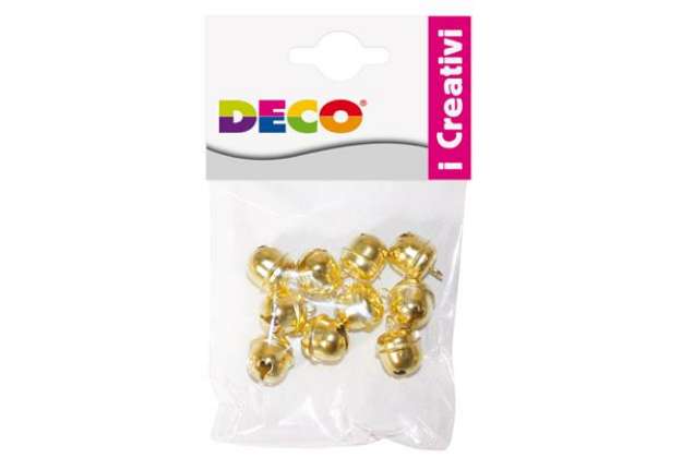 Immagine di Sonagli - dim. 14,5 mm - in metallo - oro - Deco - conf. 10 pezzi