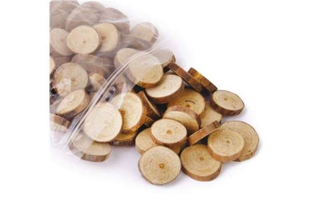 Immagine di Fettine di legno naturale - CWR - conf. 100 pezzi