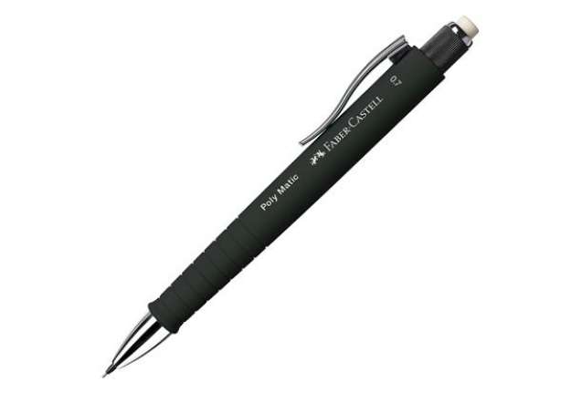 Immagine di Portamine Poly Matic - mina 0,7 mm - fusto nero - Faber-Castell