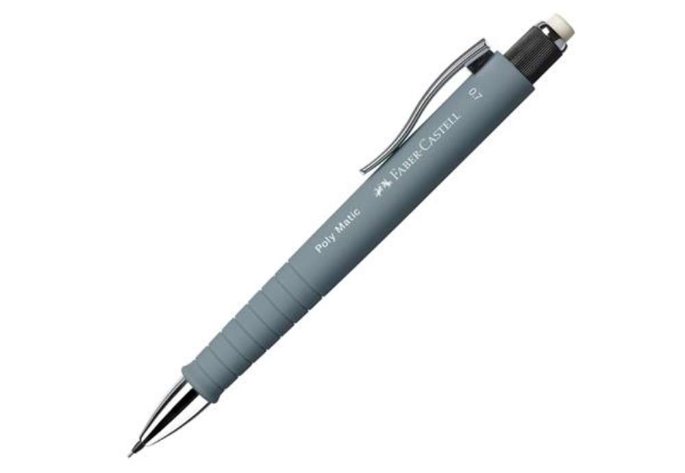 Immagine di Portamine Poly Matic - mina 0,7 mm - fusto grigio - Faber-Castell