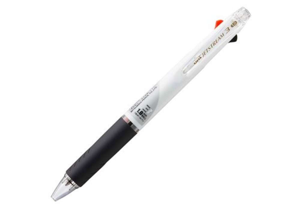 Immagine di Roller Jetstream - fusto bianco - punta 1,00 mm - 3 colori - Uni Mitsubishi