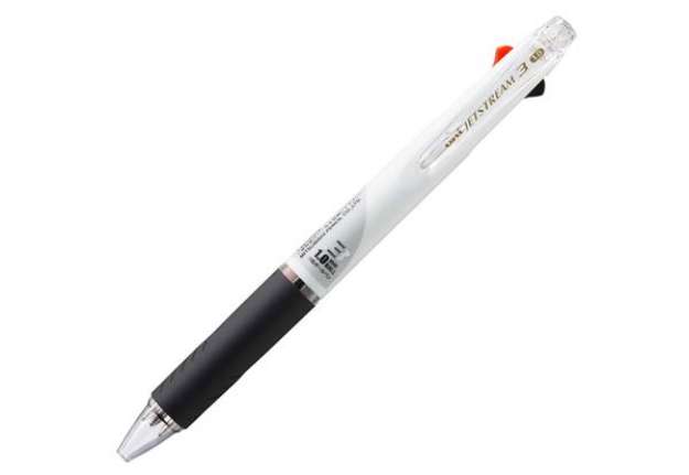 Immagine di Roller Jetstream - fusto bianco - punta 1,00 mm - 3 colori - Uni Mitsubishi