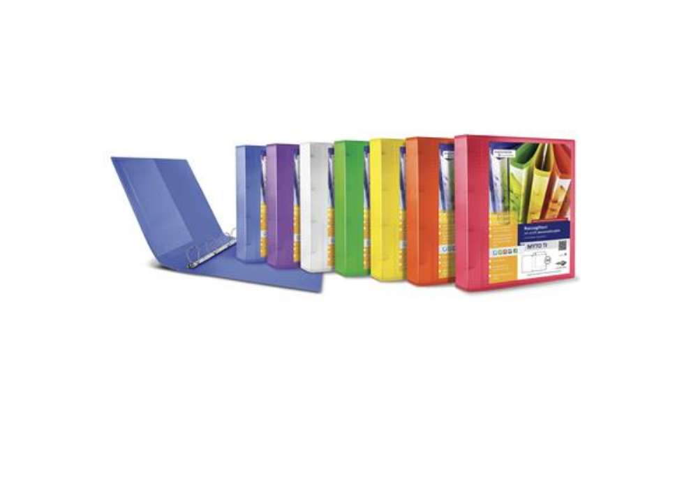 Immagine di Raccoglitore personalizzabile Myto Ti - 22 x 30 cm - 4 anelli a D 17 mm - dorso 2,5 cm - colori asso