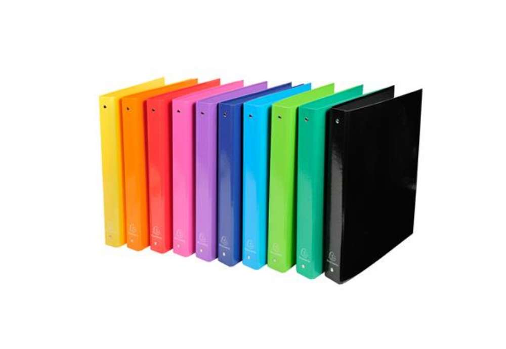 Immagine di Raccoglitore Iderama - A4 - 4 anelli diametro 30mm - 10 colori assortiti - Exacompta