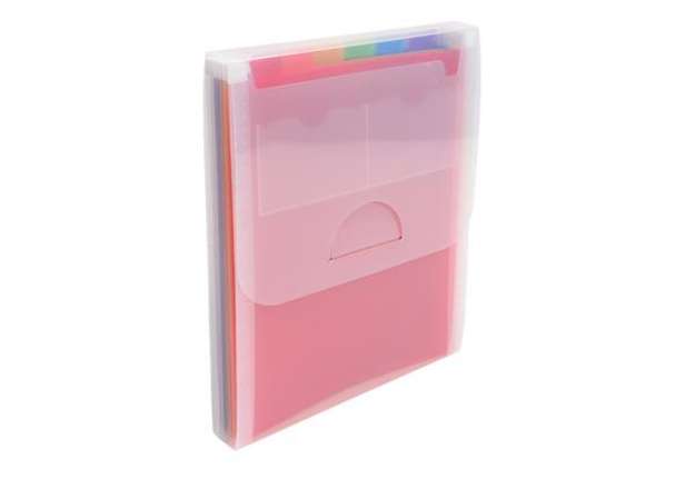 Immagine di Classificatore valigetta verticale cristallo - 25,5x30,5cm - 6 tasche - PPL - Exacompta