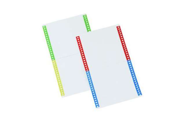 Immagine di Cartellini per cartelle sospese - 140 mm - Bertesi - pack 10 fogli da 34 cartoncini