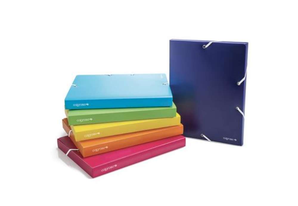Immagine di Cartella con elastico - PP - colori assortiti - dorso 25 mm - Colorosa