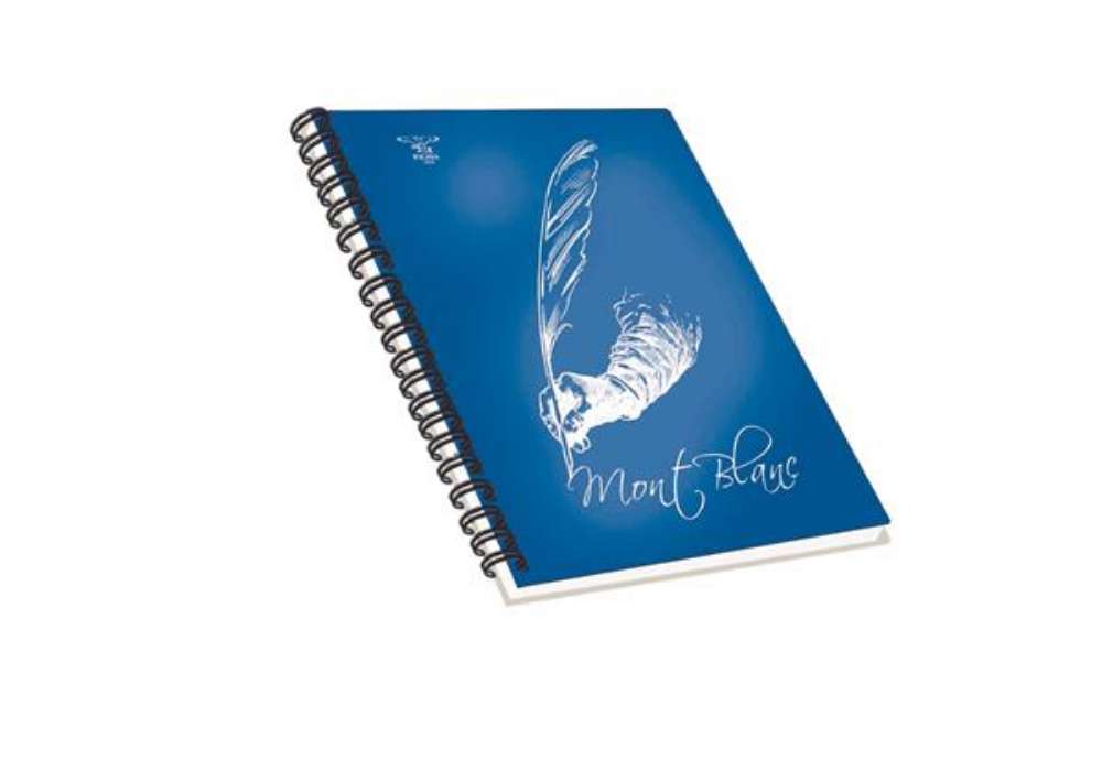 Immagine di Blocco Montblanc - spiralato - 22x29,7cm - 4 fori - microperforato - 80gr - 70 fogli - 5mm - Pigna