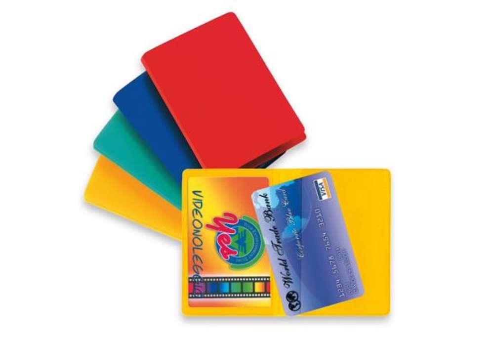 Immagine di Busta porta card - 5,8 x 8,7 cm - 2 tasche - colori assortiti - Sei Rota