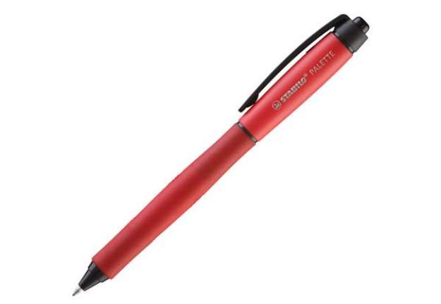 Immagine di Roller gel a sfera a scatto Palette - rosso - Stabilo